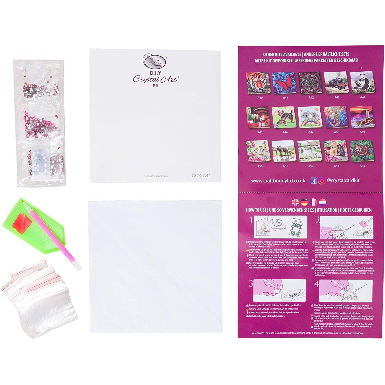 Autumn Owl Crystal Art Card Kit Craft Buddy