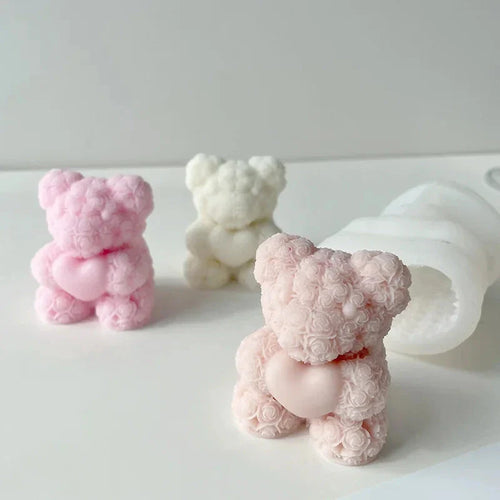 3D Bear Hug Silicone Candle Mold – Cute DIY Bear Candle, Soap & Resin Craft Mold for Handmade Gifts & Home Décor