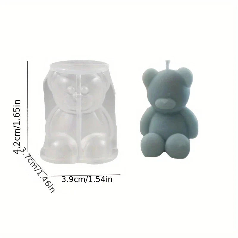 Silicone Bear Mold – Cute 3D Animal Candle, Soap & Resin Mold for DIY Crafts, Aromatherapy & Home Décor